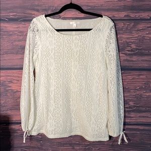 Lauren Conrad lace long sleeve top